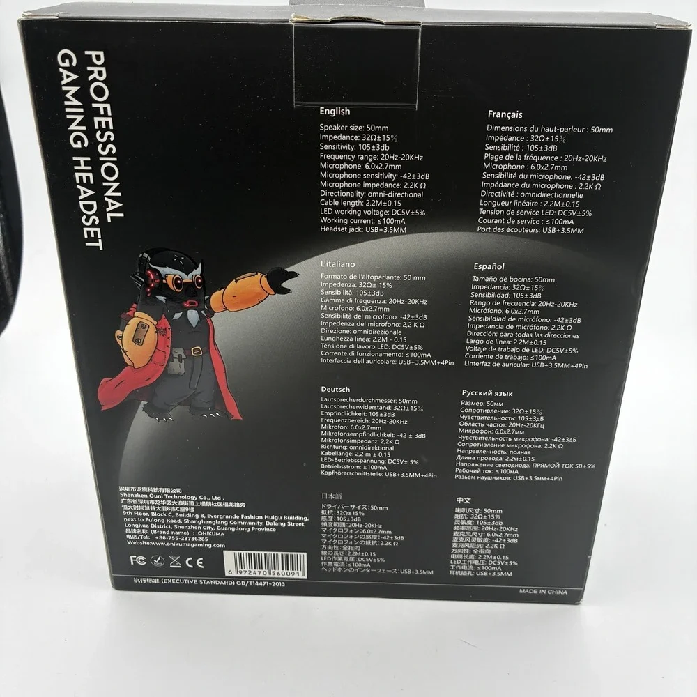 ONIKUMA GAMING K10 Professional Over-Ear Gaming Headset Noise Cancelling Mic RGB
